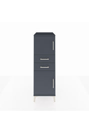 Kronos Dolap Tek Raflı 2 Çekmeceli 2 Kapaklı 44x59x134 Antrasit-Antrasit