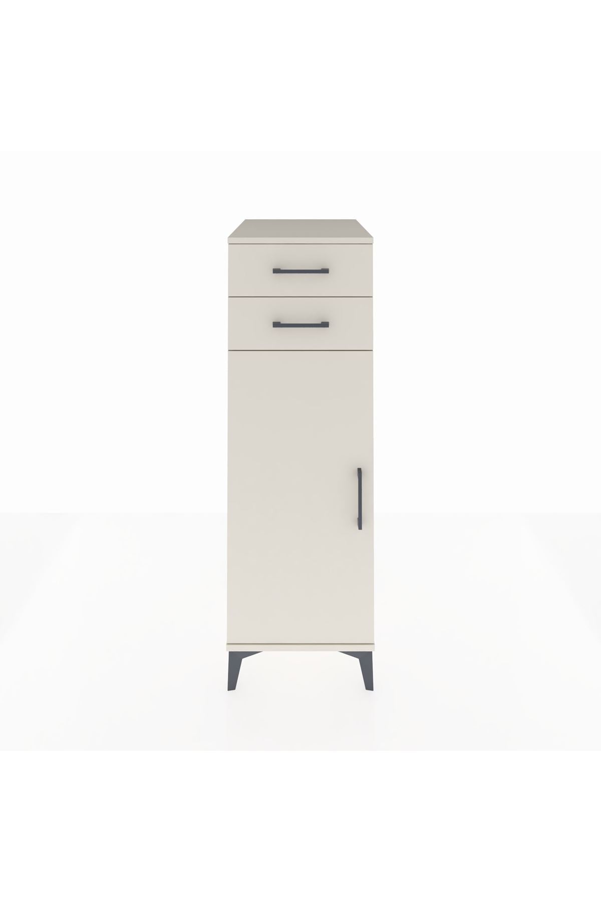 Kronos Dolap 2 Raflı 2 Çekmeceli Tek Kapaklı 44x59x134 - S82M048V1C