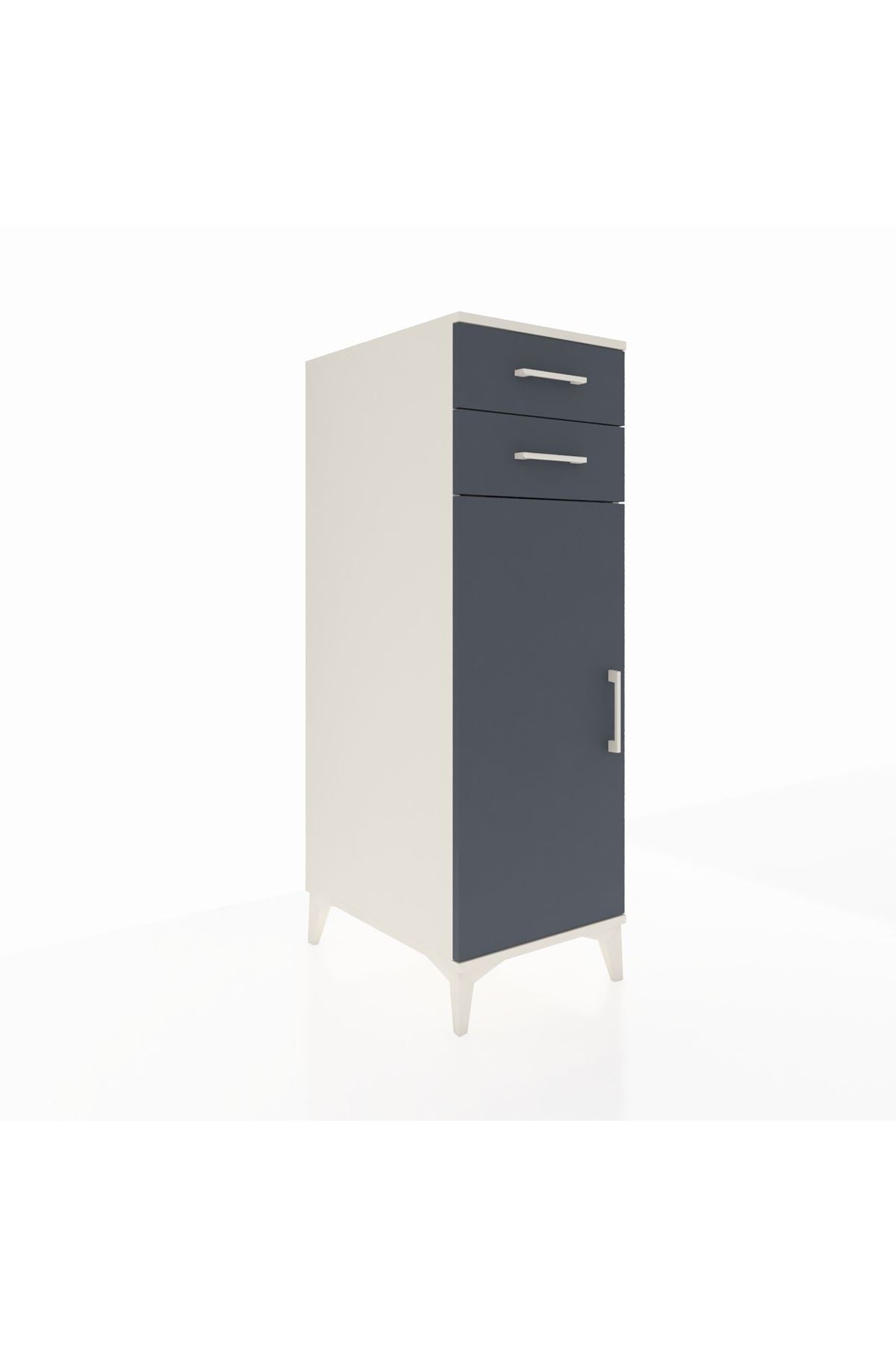 Kronos Dolap 2 Raflı 2 Çekmeceli Tek Kapaklı 44x59x134 - S82M048V2C