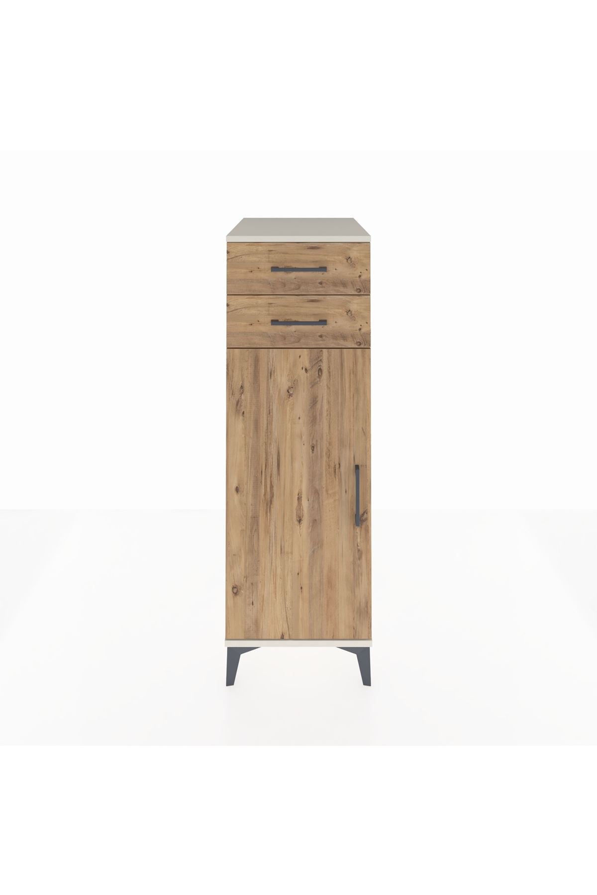 Kronos Dolap 2 Raflı 2 Çekmeceli Tek Kapaklı 44x59x134 Aytaşı-Çam