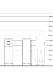Kronos Dolap 2 Raflı 2 Çekmeceli Tek Kapaklı 44x59x134 Aytaşı-Çam