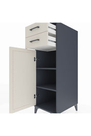 Kronos Dolap 2 Raflı 2 Çekmeceli Tek Kapaklı 44x59x134 Antrasit-Aytaşı