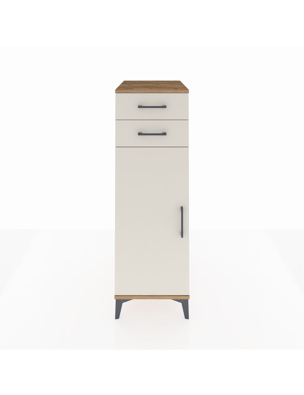 Kronos Dolap 2 Raflı 2 Çekmeceli Tek Kapaklı 44x59x134 Çam-Aytaşı