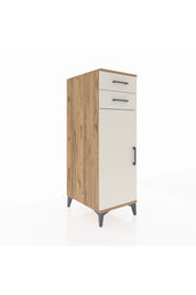 Kronos Dolap 2 Raflı 2 Çekmeceli Tek Kapaklı 44x59x134 Çam-Aytaşı