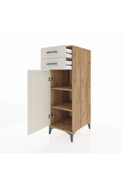 Kronos Dolap 2 Raflı 2 Çekmeceli Tek Kapaklı 44x59x134 Çam-Aytaşı