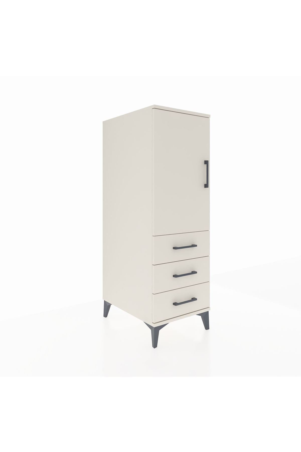 Kronos Dolap 2 Raflı 3 Çekmeceli Tek Kapaklı 44x59x134 Aytaşı-Aytaşı