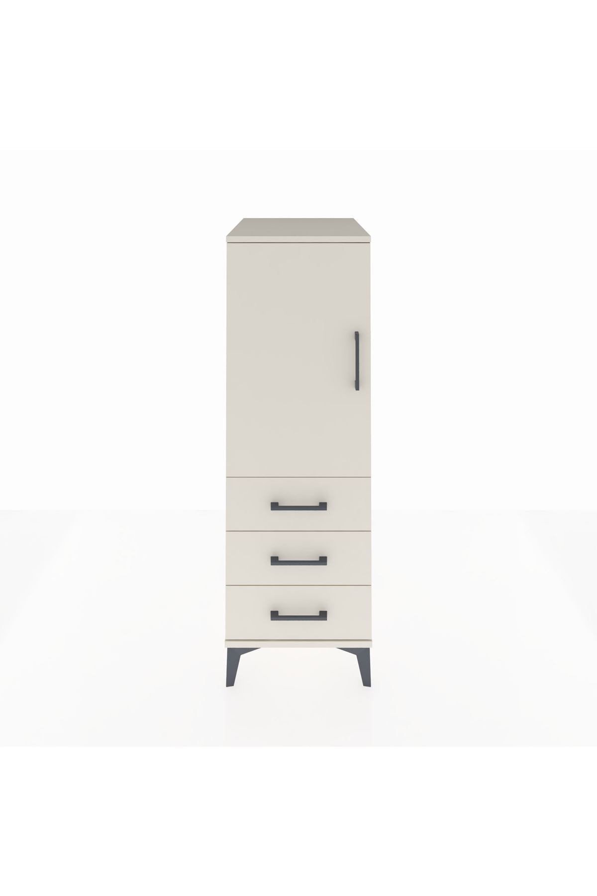 Kronos Dolap 2 Raflı 3 Çekmeceli Tek Kapaklı 44x59x134 Aytaşı-Aytaşı