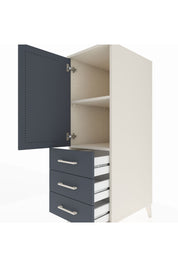 Kronos Dolap 2 Raflı 3 Çekmeceli Tek Kapaklı 44x59x134 Aytaşı-Antrasit