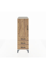 Kronos Dolap 2 Raflı 3 Çekmeceli Tek Kapaklı 44x59x134 Aytaşı-Çam