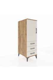 Kronos Dolap 2 Raflı 3 Çekmeceli Tek Kapaklı 44x59x134 Çam-Aytaşı