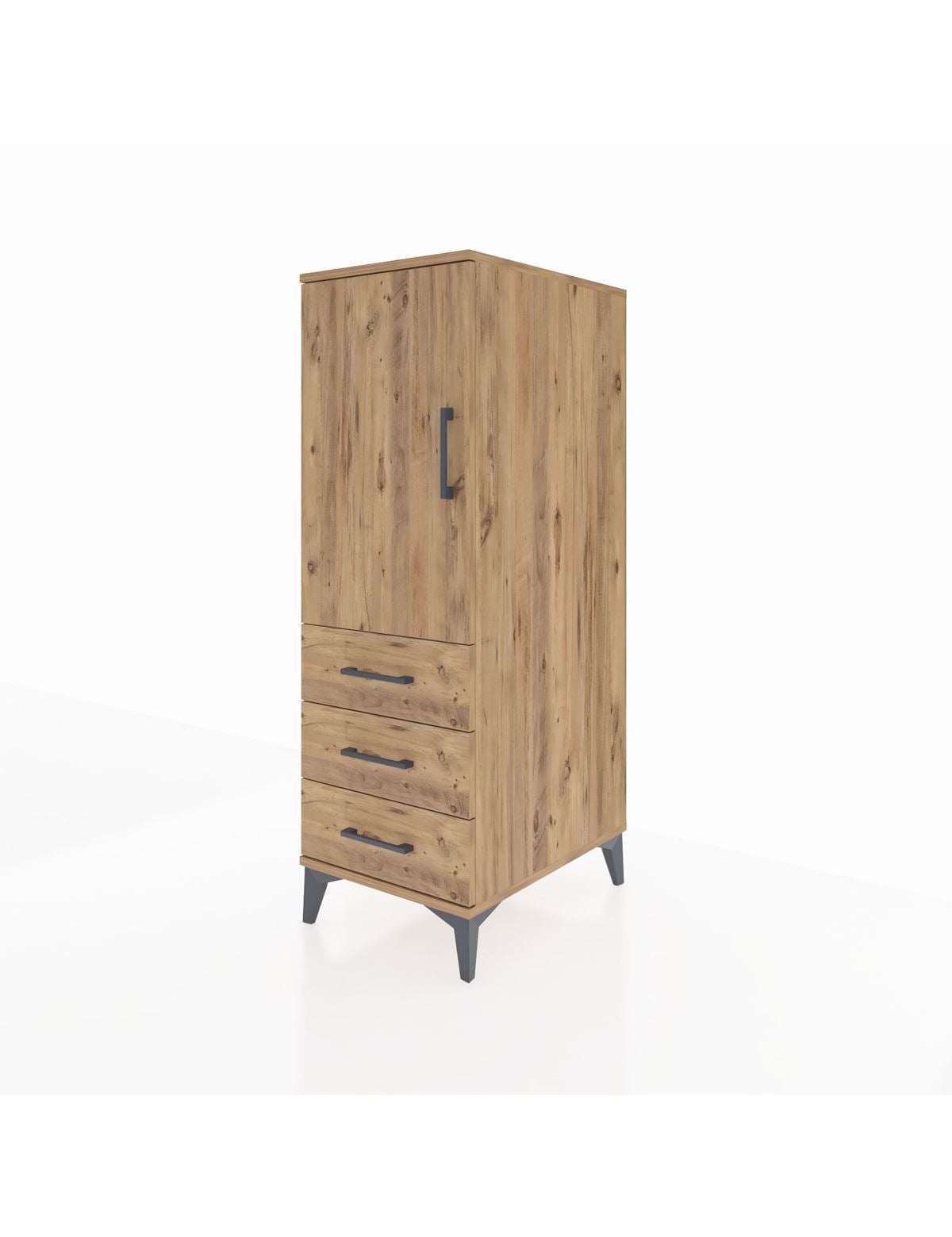 Kronos Dolap 2 Raflı 3 Çekmeceli Tek Kapaklı 44x59x134 - S82M049V9C