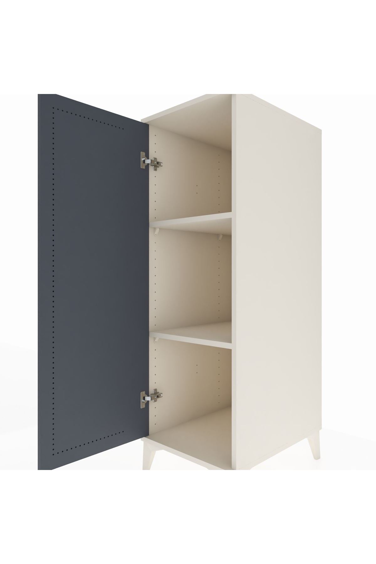 Kronos Dolap 2 Raflı Tek Kapaklı 44x59x134 Aytaşı-Antrasit