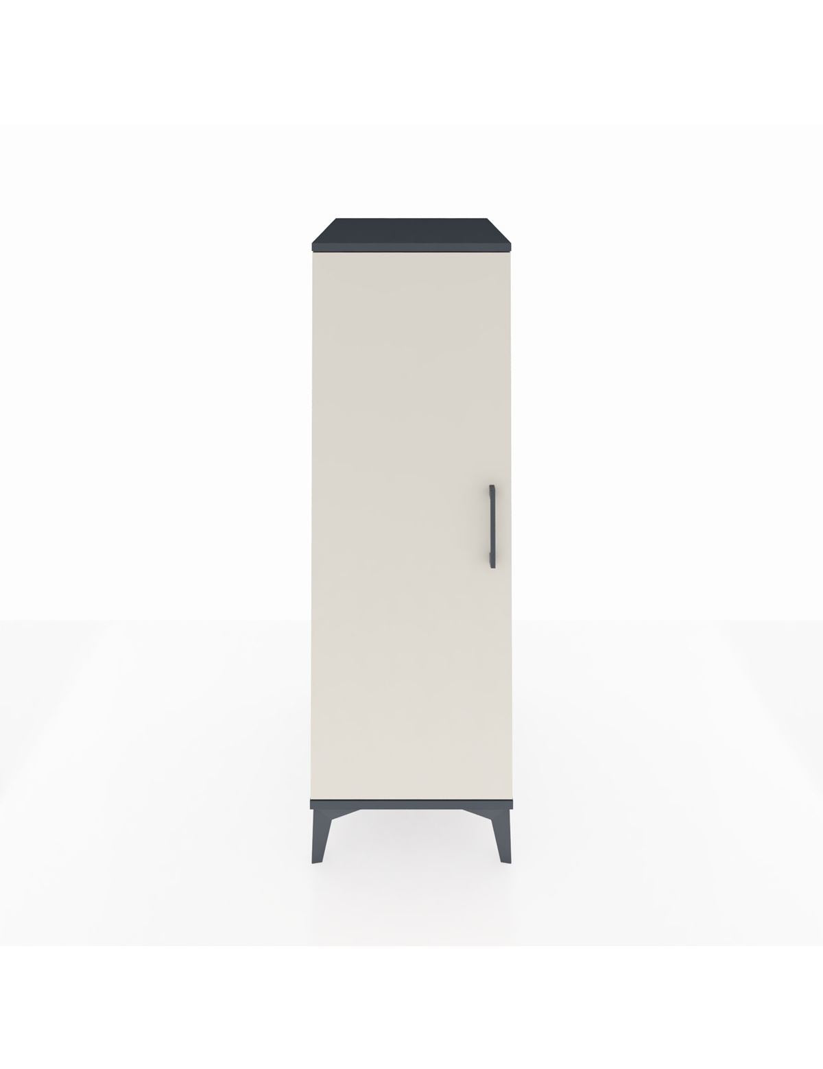 Kronos Dolap 2 Raflı Tek Kapaklı 44x59x134 Antrasit-Aytaşı