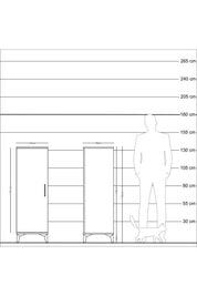 Kronos Dolap 2 Raflı Tek Kapaklı 44x59x134 Antrasit-Aytaşı