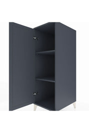 Kronos Dolap 2 Raflı Tek Kapaklı 44x59x134 Antrasit-Antrasit