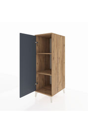 Kronos Dolap 2 Raflı Tek Kapaklı 44x59x134 Çam-Antrasit