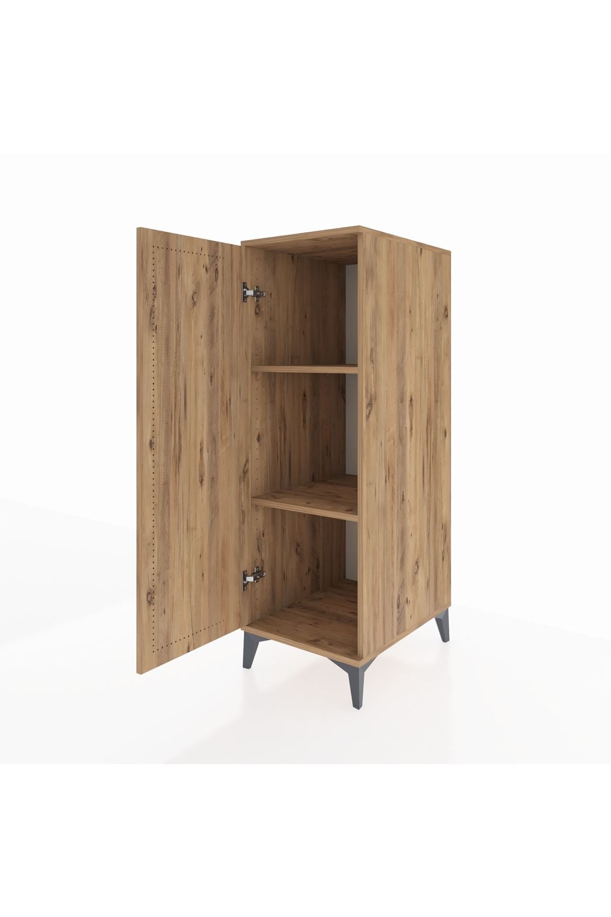 Kronos Dolap 2 Raflı Tek Kapaklı 44x59x134 Çam-Çam