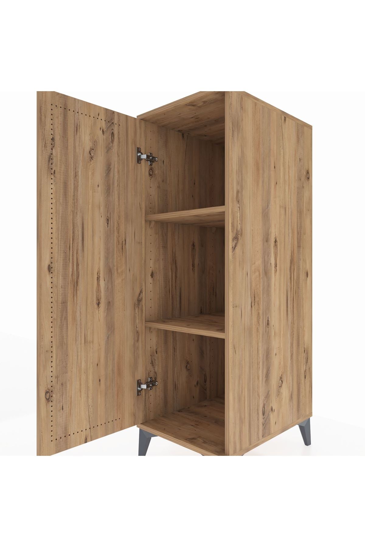 Kronos Dolap 2 Raflı Tek Kapaklı 44x59x134 Çam-Çam