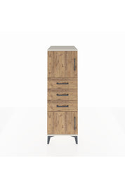 Kronos Dolap Tek Raflı 3 Çekmeceli 2 Kapaklı 44x59x134 Aytaşı-Çam