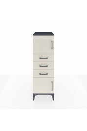 Kronos Dolap Tek Raflı 3 Çekmeceli 2 Kapaklı 44x59x134 Antrasit-Aytaşı