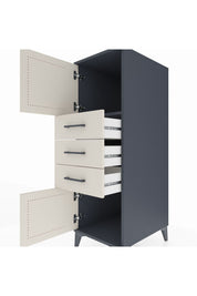 Kronos Dolap Tek Raflı 3 Çekmeceli 2 Kapaklı 44x59x134 Antrasit-Aytaşı