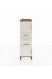 Kronos Dolap Tek Raflı 3 Çekmeceli 2 Kapaklı 44x59x134 Çam-Aytaşı