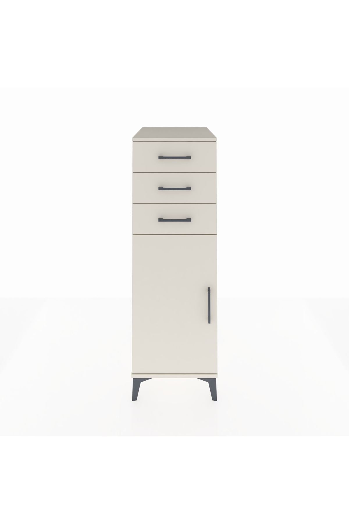 Kronos Dolap 2 Raflı 3 Çekmeceli Tek Kapaklı 44x59x134 Aytaşı-Aytaşı