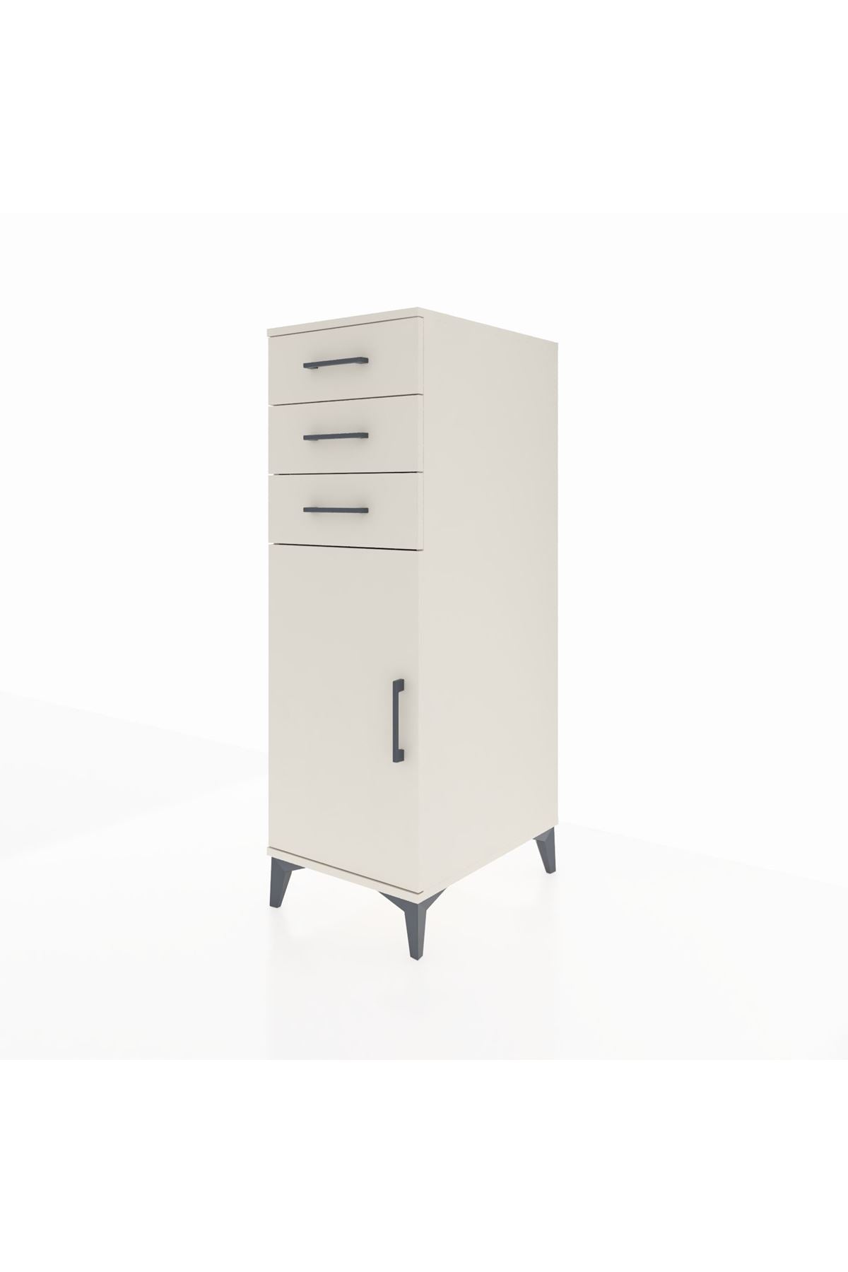 Kronos Dolap 2 Raflı 3 Çekmeceli Tek Kapaklı 44x59x134 Aytaşı-Aytaşı