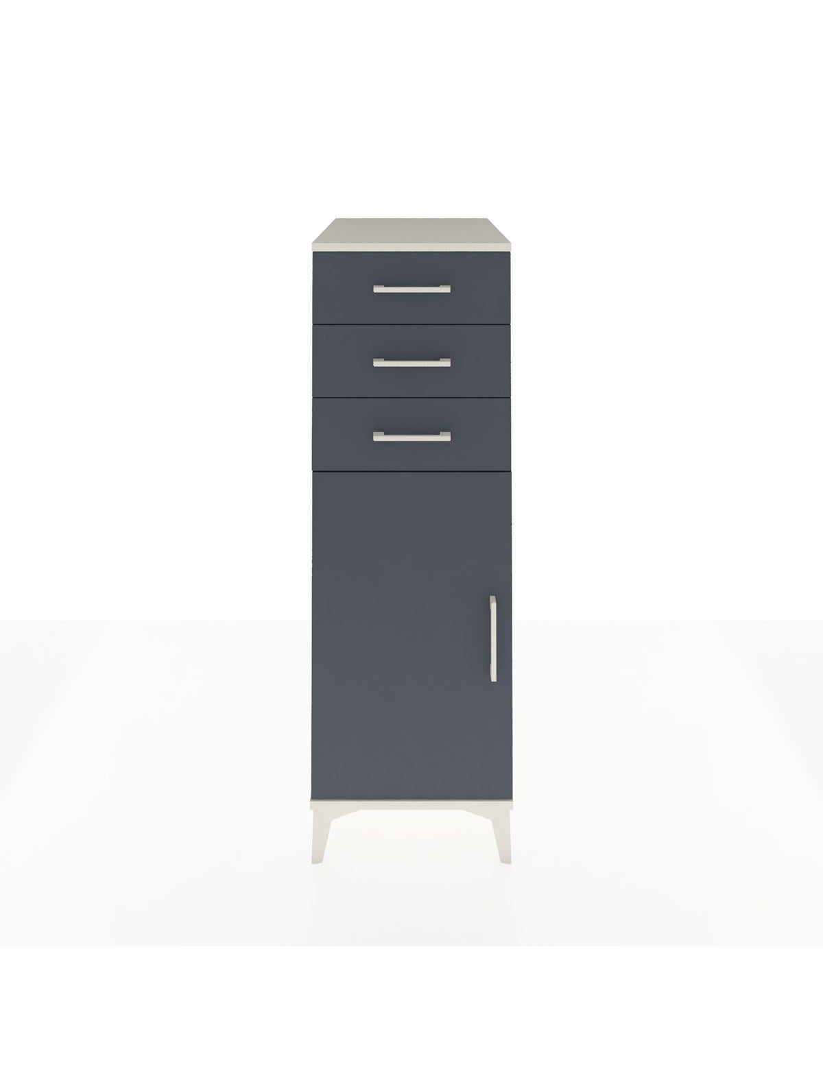 Kronos Dolap 2 Raflı 3 Çekmeceli Tek Kapaklı 44x59x134 Aytaşı-Antrasit