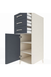 Kronos Dolap 2 Raflı 3 Çekmeceli Tek Kapaklı 44x59x134 Aytaşı-Antrasit