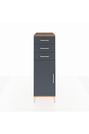 Kronos Dolap 2 Raflı 3 Çekmeceli Tek Kapaklı 44x59x134 Çam-Antrasit