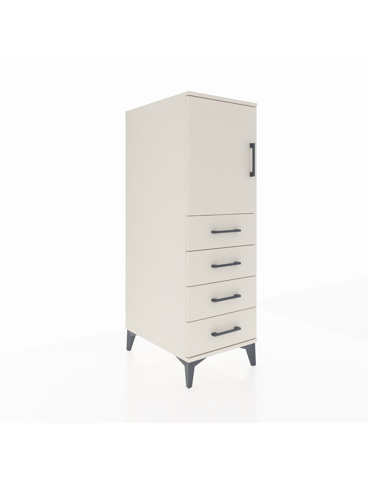 Kronos Dolap 2 Raflı 4 Çekmeceli Tek Kapaklı 44x59x134 Aytaşı-Aytaşı