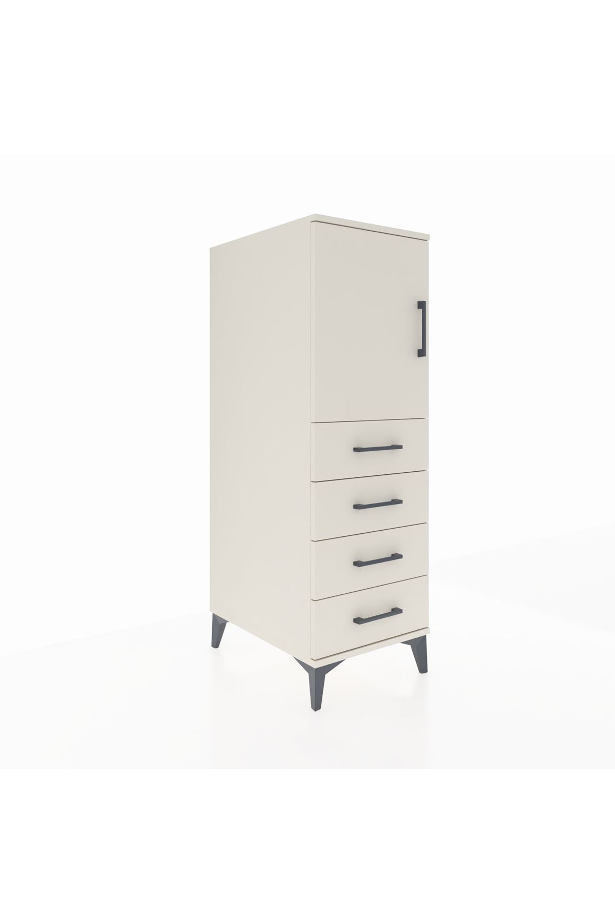 Kronos Dolap 2 Raflı 4 Çekmeceli Tek Kapaklı 44x59x134 Aytaşı-Aytaşı