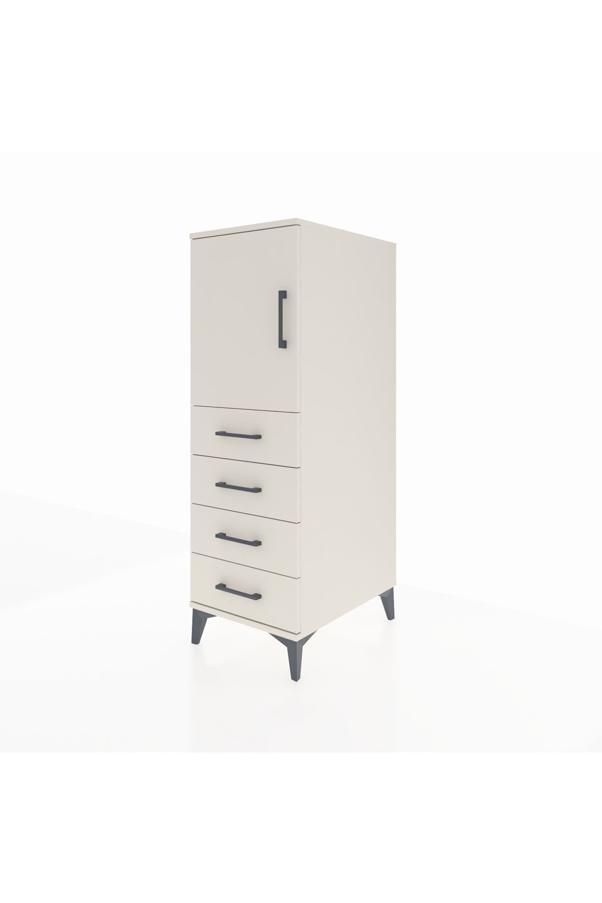 Kronos Dolap 2 Raflı 4 Çekmeceli Tek Kapaklı 44x59x134 Aytaşı-Aytaşı