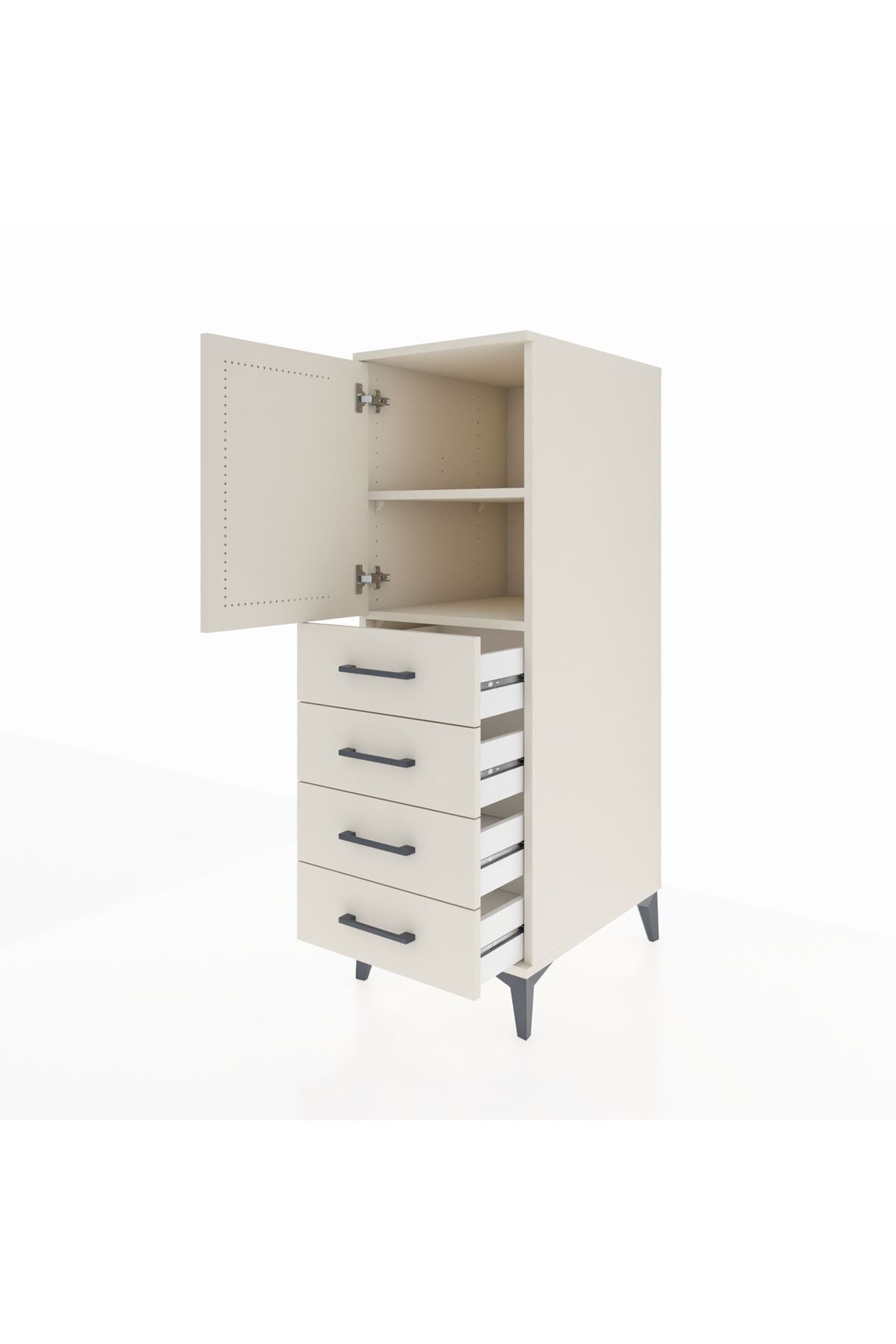 Kronos Dolap 2 Raflı 4 Çekmeceli Tek Kapaklı 44x59x134 Aytaşı-Aytaşı