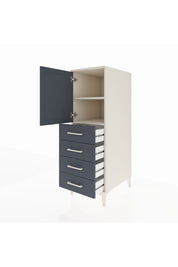 Kronos Dolap 2 Raflı 4 Çekmeceli Tek Kapaklı 44x59x134 Aytaşı-Antrasit