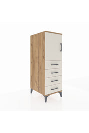 Kronos Dolap 2 Raflı 4 Çekmeceli Tek Kapaklı 44x59x134 Çam-Aytaşı