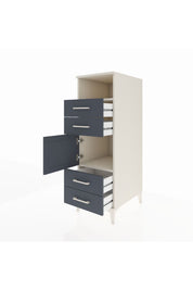 Kronos Dolap 2 Raflı 4 Çekmeceli Tek Kapaklı 44x59x134 Aytaşı-Antrasit