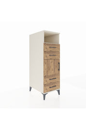 Kronos Dolap 2 Raflı 4 Çekmeceli Tek Kapaklı 44x59x134 Aytaşı-Çam