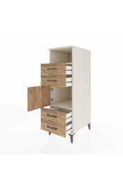 Kronos Dolap 2 Raflı 4 Çekmeceli Tek Kapaklı 44x59x134 Aytaşı-Çam