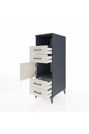 Kronos Dolap 2 Raflı 4 Çekmeceli Tek Kapaklı 44x59x134 Antrasit-Aytaşı