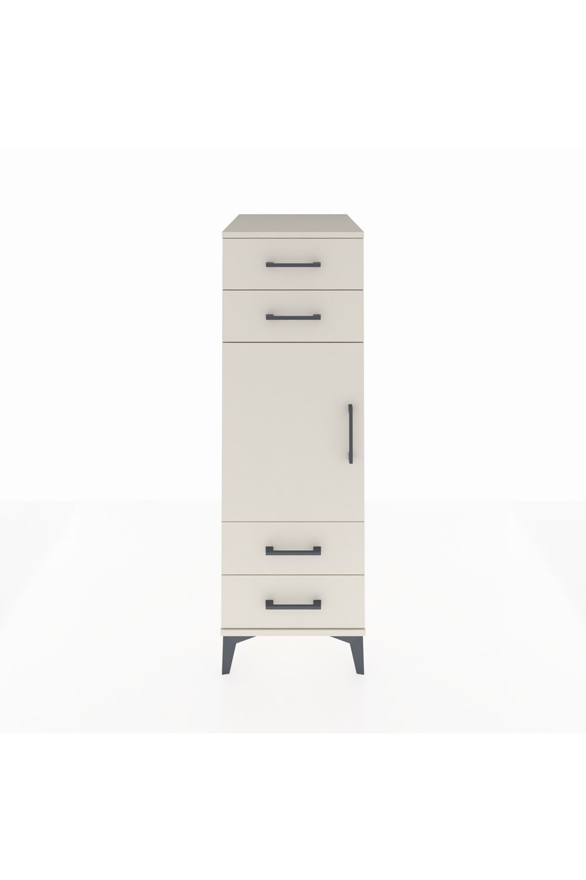 Kronos Dolap 2 Raflı 4 Çekmeceli Tek Kapaklı 44x59x134 Aytaşı-Aytaşı