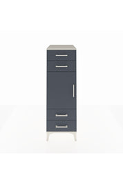 Kronos Dolap 2 Raflı 4 Çekmeceli Tek Kapaklı 44x59x134 Aytaşı-Antrasit