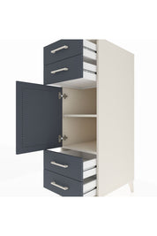 Kronos Dolap 2 Raflı 4 Çekmeceli Tek Kapaklı 44x59x134 Aytaşı-Antrasit