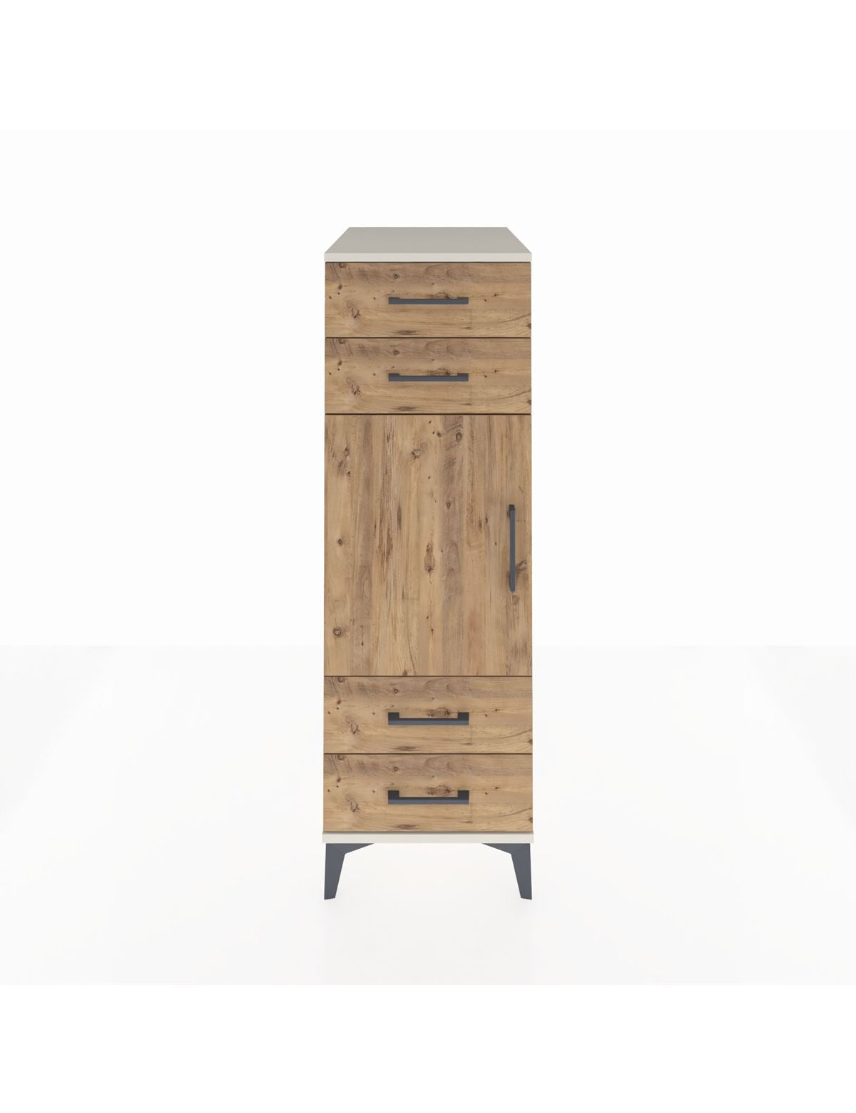 Kronos Dolap 2 Raflı 4 Çekmeceli Tek Kapaklı 44x59x134 Aytaşı-Çam