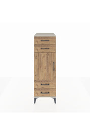 Kronos Dolap 2 Raflı 4 Çekmeceli Tek Kapaklı 44x59x134 Aytaşı-Çam