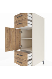 Kronos Dolap 2 Raflı 4 Çekmeceli Tek Kapaklı 44x59x134 Aytaşı-Çam