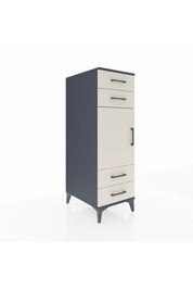 Kronos Dolap 2 Raflı 4 Çekmeceli Tek Kapaklı 44x59x134 Antrasit-Aytaşı