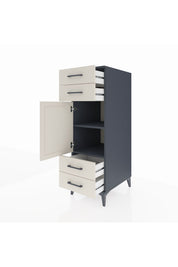 Kronos Dolap 2 Raflı 4 Çekmeceli Tek Kapaklı 44x59x134 Antrasit-Aytaşı