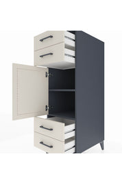 Kronos Dolap 2 Raflı 4 Çekmeceli Tek Kapaklı 44x59x134 Antrasit-Aytaşı